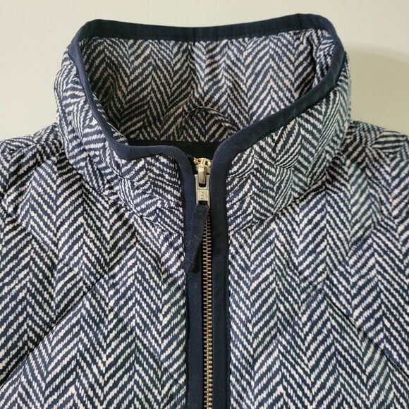 J. Crew Women's Excursion Black Quilted Down Puffer Vest Herringbone - Picture 10 of 16